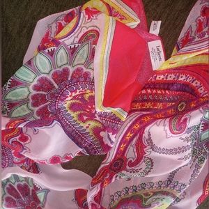 Larioseta Pink Paisley Scarf Made in Italy 🇮🇹